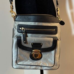 Elegant Black and Silver Crossbody Bag